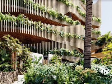 Departamento con acceso a la playa, alberca frente al mar, diseño único