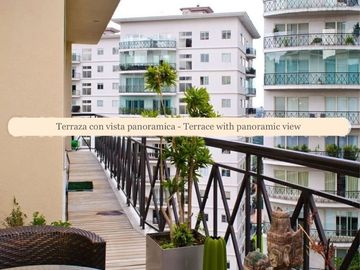 Condominio en venta en Bosques de Santa Fe, tina con vista panorámica, alberca,
