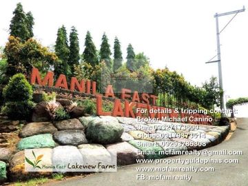 Manila East Lakeview Farm Lot for Sale in Morong Rizal Near Metro Manila