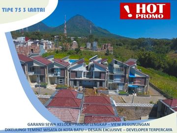 3 Lantai Rumah Malang Batu Tipe 75 Pusat Kota Batu
