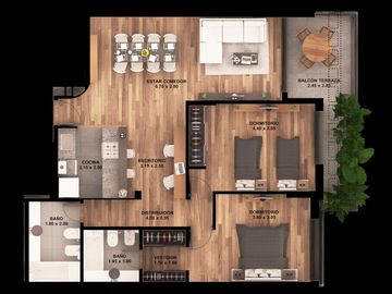 EN VENTA - DEPARTAMENTO DOS DORMITORIOS  - ÚLTIMO PISO- ABASTO