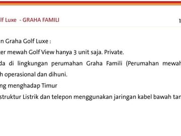 Kavling Lokasi Graha Famili Wiyung Surabaya Golf View Terbaik