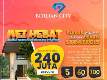 Pasti Untung, Hub 0821-3993-----, Rumah Murah Sidoarjo Dp Ringan Angsuran Murah, Berlian City Juanda