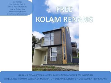 3 Lantai Rumah Batu Tipe 75 5 Menit Ke Alun2 Batu