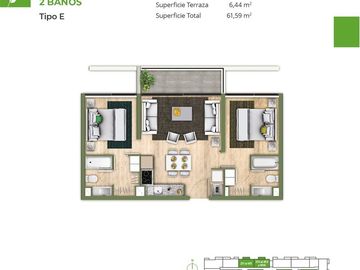 Arriendo depto. 2d 2b estacionamiento y bodega Av La Florida