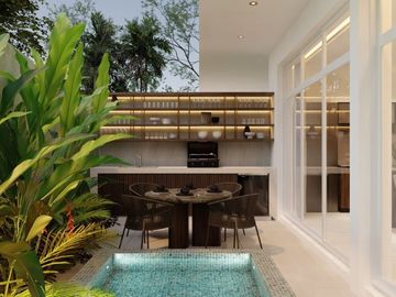 Departamento con alberca privada, doble balcon, area para mascotas, cigar lounge