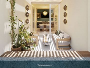 Departamento con alberca privada, doble balcon, area para mascotas, cigar lounge