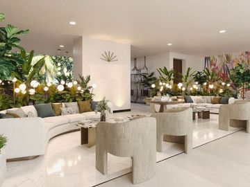 Departamento con alberca privada, doble balcon, area para mascotas, cigar lounge