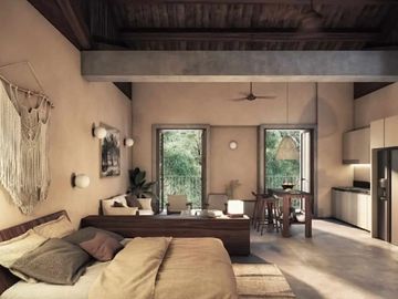 KOH - Departamento en venta en Tulum , Aldea Zamá,  a orillas del Mar Caribe