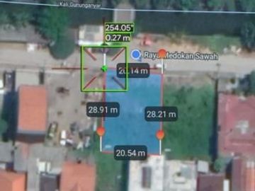 MURAH & SANGAT STRATEGIS Tanah Jalan Raya Medokan Sawah