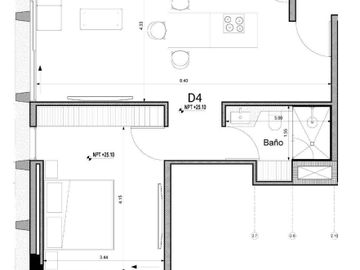 Departamento  en Venta, Torre Triada, Colonia México, Mérida (Mod. 1 rec)