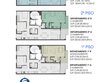 venta departamento dos ambientes en duplex a estrenar con cochera - 14 julio 634