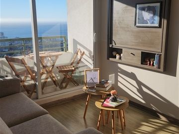 Departamento en arriendo de 2 Da+ 1 B en Cerro Placeres