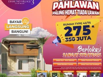 DISKON, WA 0823-3511-----, Rumah Minimalis Sederhana di Sidoarjo Hanya 200 Juta-an
