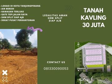 Ready Tanah Kavling Tanjung Pinang 100m Hanya 30 Juta