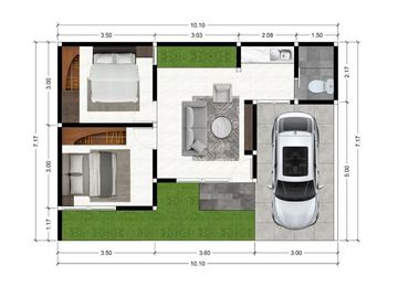 LANGSUNG BANGUN, Rumah Dijual Area Sidoarjo 240 Juta, Diamond Village Juanda 3