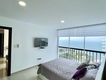 Punta Centinela, se vende departamento vista al mar con 2 dormitorios (Torre 2000), inversión de alta rentabilidad.
