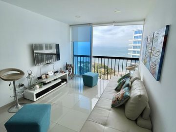 Punta Centinela, se vende departamento vista al mar con 2 dormitorios (Torre 2000), inversión de alta rentabilidad.