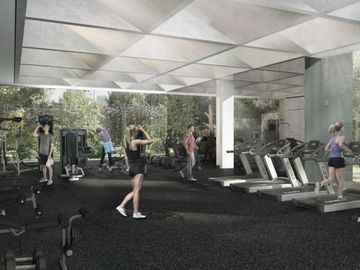 Apartamento con terraza, cuarto de tv, cuarto de servicio con baño, alberca, gim