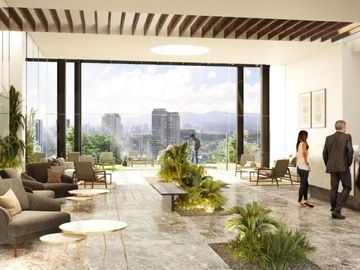 Apartamento con terraza, cuarto de tv, cuarto de servicio con baño, alberca, gim