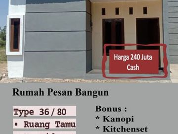 Dijual Rumah Pesan Bangun Ds Tersono Garung Lor Type 36/80 Desain Modern dan Komplek Perumahan