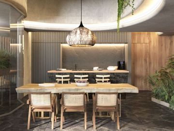 Departamento frente al mar, con jardín, alberca frente al mar, diseño único