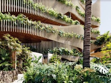 Departamento frente al mar, con jardín, alberca frente al mar, diseño único