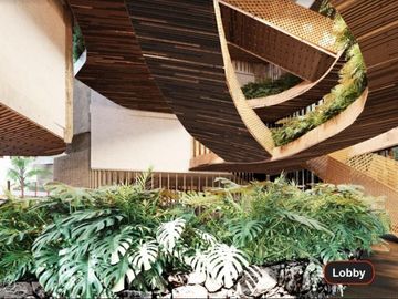 Departamento frente al mar, con jardín, alberca frente al mar, diseño único
