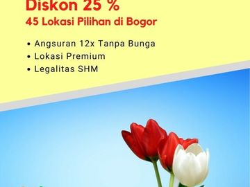 Diskon 25%, Kavling Murah Area Tajur Halang Bogor