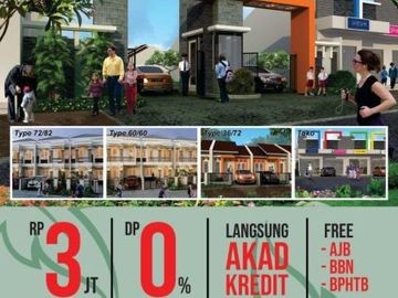Rumah 1 lantai cicilan mulai 2jtan tanpa dp free all in di parung bogor
