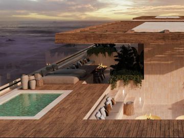 Penthouse Penthouse frente al mar alberca privada, pool bar, asadores, en venta