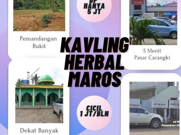 Cuma DP 5 juta saja , sudah punya Kavling Luas 72 m2 di Maros