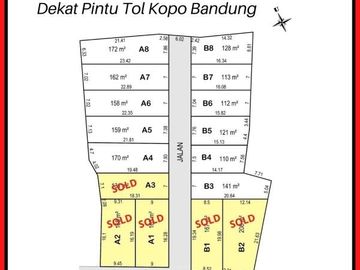 Kapling Bandung Hanya 400 Meter dari Gerbang TKI II