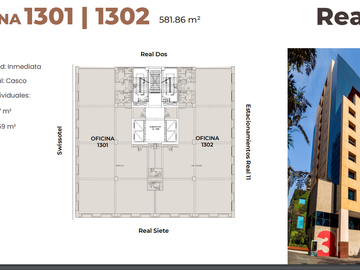 Oficinas Casco En La Torre Camino Real 3, San Isidro - 581.86 M²