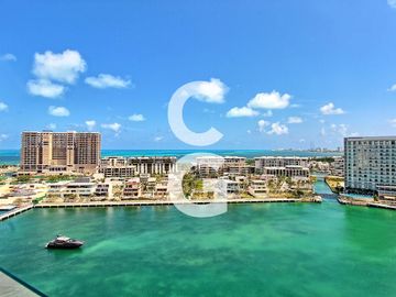 Departamento en Venta en Cancun en Shark Tower Puerto Cancun con Jacuzzi