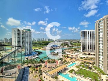 Departamento en Venta en Cancun en Shark Tower Puerto Cancun con Jacuzzi