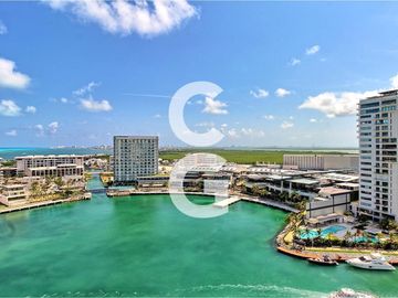 Departamento en Venta en Cancun en Shark Tower Puerto Cancun con Jacuzzi