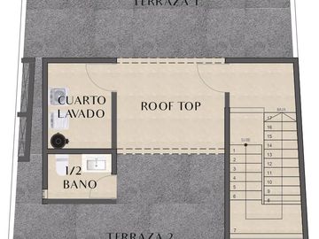 PREVENTA CASA EN RESIDENCIAL BOJAI CON ESTUDIO EN PLANTA BAJA Y ROOF TOP