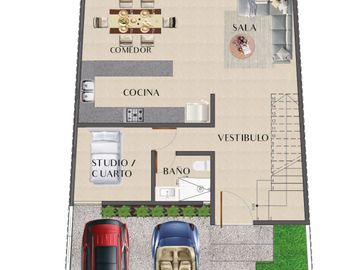 PREVENTA CASA EN RESIDENCIAL BOJAI CON ESTUDIO EN PLANTA BAJA Y ROOF TOP