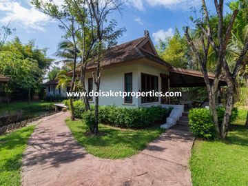 (RS004-13) Beautiful Lanna-Style Resort with Restaurant, Spa, and Coffee Shop for Sale in Doi Saket, Chiang Mai, Thailand