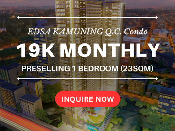 SMDC 1 bedroom Preselling 23sqm EDSA Kamuning QC Condo For Sale beside MRT Station