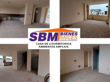 EN MACHALA PENSANDO EN FAMILIAS GRANDES CASAS EN URB. PRIVADA DE 4 DORMITORIOS C/U CON BAÑO