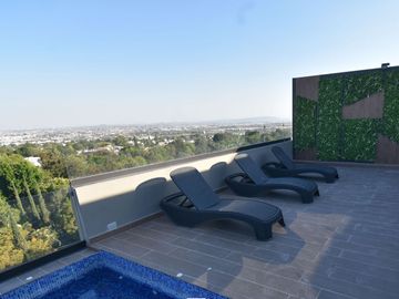 Departamento de lujo con amenidades, áreas comunes, Gym, alberca, roof, ludoteca y más.