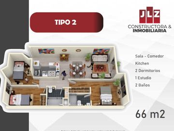 ULTIMOS DPTOS EN SURQUILLO  66 M2 02 HAB , 02 BAÑ