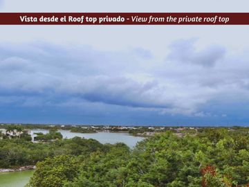 Penthouse con vista a la laguna, jacuzzi y terraza privada, en venta Cancún.