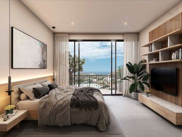 Departamento con rooftop y alberca, area de asador, gimnasio, parque para perros, salon de usos multiles, pre-construccion, venta Cabo San Lucas