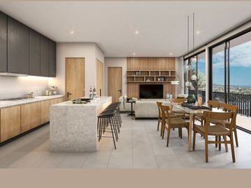 Departamento con rooftop y alberca, area de asador, gimnasio, parque para perros, salon de usos multiles, pre-construccion, venta Cabo San Lucas