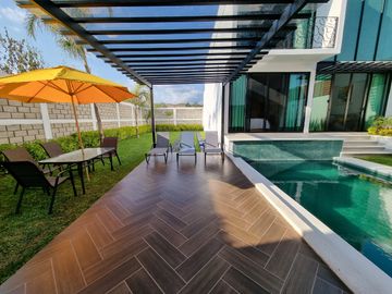 Casa Villa del Sol: Con Alberca Climatizada , Amueblada y Equipada, Terraza y Pool Bar.