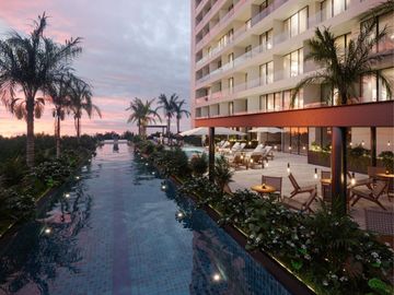 Departamento con 25 amenidades, zona comercial, parque de perros, en venta Zona Norte Merida