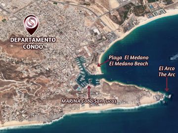 Departamento con rooftop, alberca común, terraza, pre-construcción, Cabo San Lucas